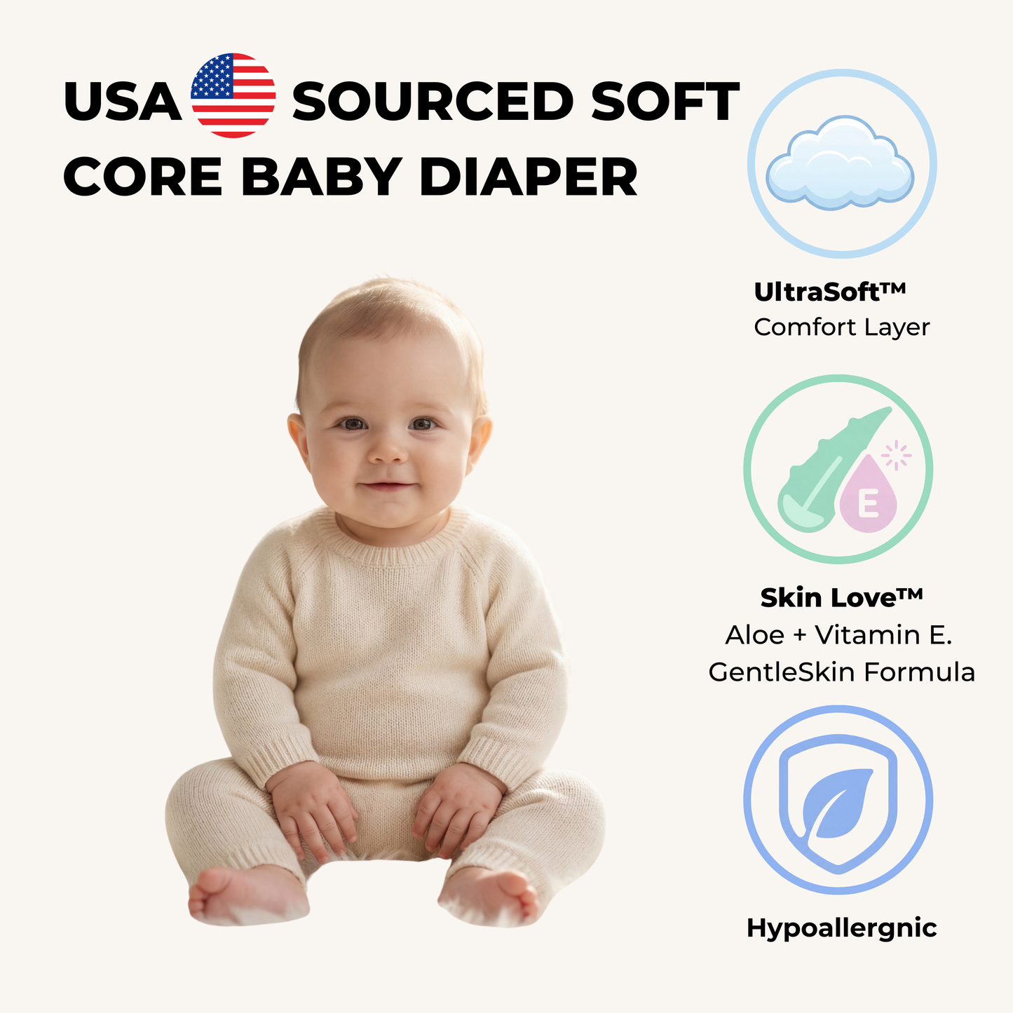 Raha Baby with Absorb-X Core, Size 3, 6-12kg, 60 diapers pants.