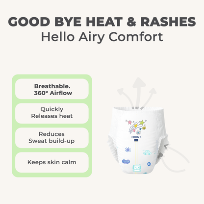 Raha Baby with Absorb-X Core, Size 3, 6-12kg, 60 diapers pants.