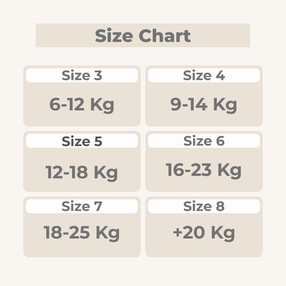 Raha Baby with Absorb-X Core, Size 3, 6-12kg, 60 diapers pants.